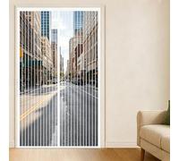 Mosquitera Puerta Magnetica 80 x 145 cm Cierre Automático Mosquitera Cortina Puerta Magnetica Fácil Instalación sin Taladrar para Balcón Salón Dormitorio de Patio, Blanco