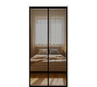 Mosquitera Puerta Magnetica 80 x 185 cm Anti-Insectos Mosquitera Puerta Magnetica Corredera Cortina Instalación sin Taladro para Exterior de Balcón Patio, Negro