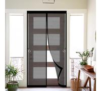 Mosquitera Puerta Magnética 81 x 203 cm Mosquiteras para Puertas Fácil Instalación Mosquitera Magnética para Puerta No Requiere Herramientas para Salón Dormitorio, Negro