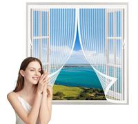 Mosquitera Puerta Magnetica 84 x 50 cm Antimosquitos, Personalizable Cortina Magnética para Puertas Proteja a su Familia de Los Mosquitos para Ventana, Puerta, Blanco