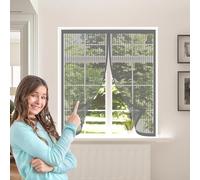 Mosquitera Puerta Magnetica 85 x 155 cm Cierre Magnético, sin Necesidad de Taladrar, Que Entre Aire Fresco Puerta de Malla Magnética para Dormitorio Sala de, Gris