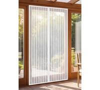 Mosquitera Puerta Magnética 85 x 171 cm Varios Tallas Cortina Mosquitera Magnética Instalación sin Taladro Cierre Automático Proteger a su Familia Tallas a Medida, Blanco