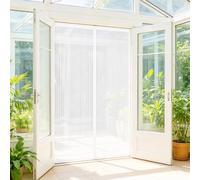 Mosquitera Puerta Magnética 85 x 177 cm Adsorción Magnética Plegable Fácil de Instalar Mosquiteras Magneticas para Puertas para Puertas de Salón Balcón Corredor, Blanco