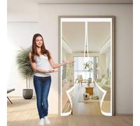 Mosquitera Puerta Magnetica 85 x 180 cm Protección Contra Insectos, Malla Fina, Mantiene El Aire Fresco, Cortina Magnética Cortina para Puerta de Balcón, de Patio, Blanco