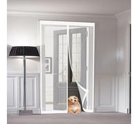 Mosquitera Puerta Magnética 88 x 220 cm Mosquiteras Magneticas Se Cierra Automáticamente Mosquitera Magnética para Puerta Varios Tallas para Salón Dormitorio, Blanco