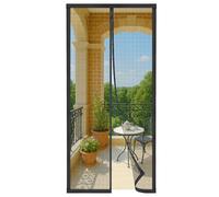 Mosquitera Puerta Magnética 90 x 210 cm - Mosquiteras para Puertas Sin Taladro & Fácil de Instalar, Cierre Automático, Red Antimosquitos para Puertas de Balcón y Terraza, Apta para Mascotas, Negra