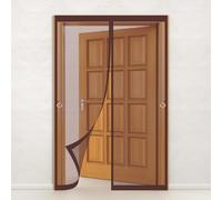Mosquitera Puerta Magnética 90 x 214 cm Mosquiteras Magneticas Se Cierra Automáticamente Cortina Mosquitera Puerta Exterior Varios Tallas para Exterior, de Balcón, Marrón