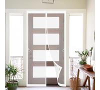 Mosquitera Puerta Magnética 91 x 204 cm Mosquiteras para Puertas Fácil Instalación Mosquitera Magnética para Puerta No Requiere Herramientas para Salón Dormitorio, Blanco