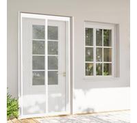 Mosquitera Puerta Magnética 91 x 230 cm Proteger a su Familia Cortina Mosquitera Puerta Exterior Se Cierra Automáticamente para Exterior, de Balcón/Patio, Blanco