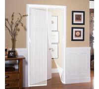 Mosquitera Puerta Magnetica 91 x 265 cm Antimosquito con Imanes Cierre Automático Cortina Mosquitera Puerta Mantiene El Aire Fresco para Del Balcón, Patio, Blanco