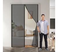 Mosquitera Puerta Magnetica 95 x 140 cm Cierre Automático, sin Taladrar, Antimosquitos, Fácil Instalación, Cortina Anti-Mosquitos para Puerta de Balcón, de Patio, Negro