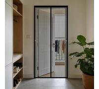 Mosquitera Puerta Magnetica 95 x 200 cm Mosquitera Ventana Magnética Cierre Magnético de Arriba a Abajo, Automáticamente, Mantiene El Aire Fresco, para Patio Balcón, Negro