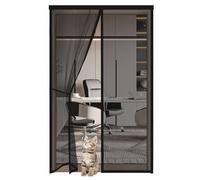 Mosquitera Puerta Magnetica 95x205cm,Mosquiteras Magneticas Para Puertas, Cortina Antimoscas de Malla Antimosquitos con Iman, Ideales para Puertas Correderas de Salones y Balcones,Negro