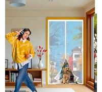 Mosquitera Puerta Magnetica 96 x 226 cm con Imanes, Cierra Automáticamente Cortinas Mosquiteras Fácil Instalación, Mantiene El Aire Fresco para Garaje O Patio, Negro