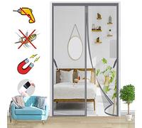 Mosquitera Puerta Magnetica, Adsorción Magnética Anti Mosquito Insecto Mosquitera Plegable, Corredera Cortina Magnética, para Puertas de Sala Balcón-Gray-A|| 100x185cm(39x72inch)