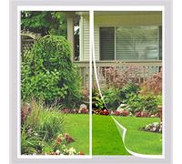 Mosquitera Puerta Magnetica Blanco, Mosquitera para La Ventana 85x125 CM, Cortina de Ventana para Prevenir Mosquitos y Insectos, Se Cierra Automáticamente es Fácil de Instalar