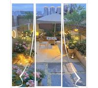 Mosquitera Puerta Magnetica, Cierre Automático Cortinas Mosquitera Ventana Iman Fuertes, Entre Aire Fresco, Antimosquitos Para Puerta Ventana, Montaje adhesivo(120x195cm,Blanco)