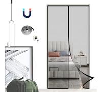 Mosquitera Puerta Magnetica,Cierre Magnético de Arriba Abajo Automáticamente Anti Mosquito Insecto Mosquiteras,Fácil de Instalar, para Salón Balcón-Black C||125x200cm(49x78inch)