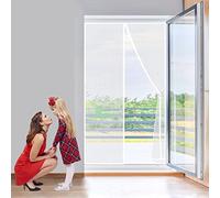 Mosquitera Puerta Magnetica Corredera 300x240 cm Cortina Mosquiteras Magnética para Puertas Abatible Patio Puerta Corredera de Balcón, 2023-Versión, Blanco