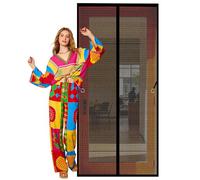 Mosquitera Puerta Magnetica Corredera Cortina 107 x 228 cm Varios Tallas Cortina Mosquitera Puerta Exterior Mantiene El Aire Fresco para Exterior de Balcón Patio, Negro