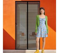 Mosquitera Puerta Magnetica Mosquiteras 127 x 250 cm Se Cierra Automáticamente Mosquitera Ventana Magnetica Resistente para Puertas de Patio y Balconeras, Negro