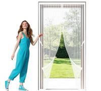 Mosquitera Puerta Magnetica Mosquiteras 66 x 263 cm Varios Tallas Mosquitera Puerta Magnetica Mantiene El Aire Fresco para Puertas de Balcón O Terraza, Blanco