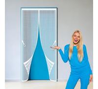 Mosquitera Puerta Magnetica Mosquiteras 70 x 195 cm Varios Tallas Cortina Mosquitera Magnética Puertas Resistente a La Rotura para Todos Los Tamaños de Puertas, Blanco