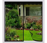 Mosquitera Puerta Magnetica Negro, Mosquitera Para La Ventana 90x60 CM, Cortina de Ventana para Prevenir Mosquitos y Insectos, Se Cierra Automáticamente es Fácil de Instalar