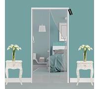 mosquitera puertas correderas de aluminio 70 x 200 cm Cortina Protección contra Insectos con Imanes Sellado Automaticamente para Puertas Correderas/Balcones/Terraza,Gris