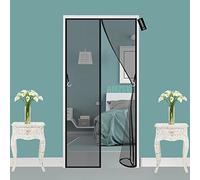 mosquitera puertas enrollable 95 x 185 cm Adsorción Magnética Plegable Anti Mosquito Insecto Mosquitera para Balcón Puerta Corredera de Patio fácil de instalar,Negro