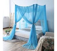 Mosquitera Sexy Para Cama Queen/King Grace, Dosel Elástico Púrpura Para El Hogar, Prevención De Insectos, Cuatro Puertas, Red Cuadrada Simple Negra Para Exteriores,3,Reina1.5X2.1X2.4M