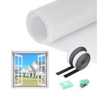 Mosquitera Ventana,120 * 250cm Ajustable Mosquitera Fibra de Vidrio,Fácil Instalacióntela Mosquitera por Metros,Malla Mosquitera para Sala de Estar Dormitorio Patio Balcón Blanco