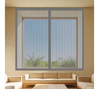 Mosquitera Ventana 135 x 95 cm Imanes Se Cierran Automáticamente Mosquitera Magnética Ventanas Fácil de Limpiar para Todas Las Ventanas, Gris