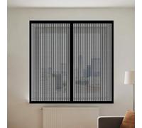 Mosquitera Ventana 145 x 150 cm sin Taladrar Ni Atornillar Mosquitera Ventana Malla Contra Insectos Lavables para Ventanasde Balcón, Ventanasde Patio, Sala, Negro
