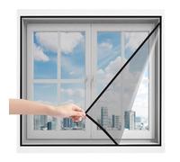 Mosquitera Ventana 145x160cm Negro Mosquitera de fibra de vidrio Protección contra Mosquitos y Moscas