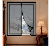 Mosquitera Ventana 200 x 200 cm Mantiene Insectos, Moscas y Mosquitos Fuera Mosquiteras Lavables para Exterior Jardín Balcón Salón Casa Tienda, Negro