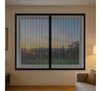 Mosquitera Ventana 60 x 60 cm Imanes Se Cierran Automáticamente Mosquitera Ventanas Adhesiva Fácil de Limpiar para Ventana de Bricolaje para Caseras Oficina, Negro