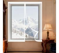 Mosquitera Ventana 65 x 185 cm Mantiene Insectos, Moscas y Mosquitos Fuera Mosquiteras Lavables para Exterior Jardín Balcón Salón Casa Tienda, Blanco