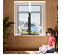 Mosquitera Ventana 65 x 185 cm Protección Contra Mosquitos y Moscas Personalizar Mosquiteras Ventanas Fácil de Limpiar para Ventanasde Balcón, Ventanasde Patio, Sala, Blanco