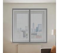 Mosquitera Ventana 75 x 125 cm sin Taladrar Ni Atornillar Mosquitera Ventana Malla Contra Insectos Lavables para Ventanasde Balcón, Ventanasde Patio, Sala, Gris