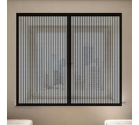 Mosquitera Ventana 75 x 145 cm Mantiene Insectos, Moscas y Mosquitos Fuera Mosquitera Ventanas Adhesiva Lavables para Ventanasde Balcón, Ventanasde Patio, Sala, Negro