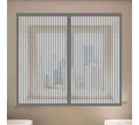 Mosquitera Ventana 75 x 145 cm Mantiene Insectos, Moscas y Mosquitos Fuera Mosquitera Ventanas Adhesiva Lavables para Ventanasde Balcón, Ventanasde Patio, Sala, Gris