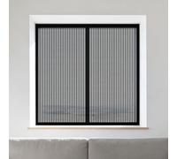 Mosquitera Ventana 85 x 125 cm Imanes Se Cierran Automáticamente Mosquiteras Ventanas Magnética Fácil Instalación Adhesiva para Exterior Jardín Balcón Salón Casa Tienda, Negro
