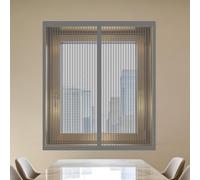 Mosquitera Ventana 85 x 145 cm Mantiene Insectos, Moscas y Mosquitos Fuera Mosquitera Ventana Magnetica Fácil Instalación Adhesiva para Todas Las Ventanas, Gris