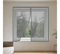 Mosquitera Ventana 90 x 140 cm Protección Contra Mosquitos y Moscas Mosquitera Ajustable Ventanas Lavables para Todas Las Ventanas Interiores y Exteriores, Gris