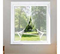 Mosquitera Ventana 90 x 90 cm sin Taladrar Ni Atornillar Mosquitera Ventana Malla Contra Insectos Fácil de Ensamblar Autoadhesivo Adecuada para Decoración Del Hogar, Blanco