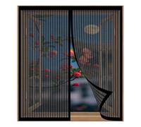 Mosquitera Ventana Abatible 45 x 70 cm Fácil Instalación sin Taladrar, Fácil de Limpiar Personalizable Cortina Contra Mosquitos para Todas Las Ventanas, Negro