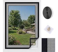 Mosquitera Ventana Autoadhesiva, Malla Mosquitera de Fibra de Vidrio Duradera, Red Anti Insectos con Cinta de Gancho y Bucle, Instalación sin Taladrar(White,60x190cm)
