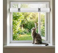 Mosquitera Ventana Autoadhesiva, Pantalla de Fibra de Vidrio de Alta Resistencia, Medida Sin Taladrar, Protección de Insectos para Ventana y Puerta(Blanca,45x100cm)