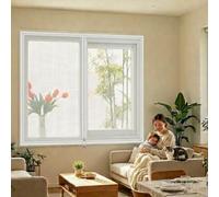 Mosquitera Ventana Con Cremallera Malla King Kong, Protección Antimosquitos, DIY Ajustable, Fácil Instalación Sin Taladrar, Mosquitera Con Cremallera Para Dormitorio(White,60x65cm)